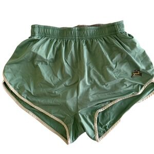 TRACKSMITH Green Twilight Split Lined Running Athletic Mens Gym Shorts, S